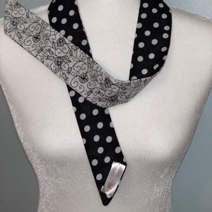 Long Skinny Cotton Scarf • Handbag handle wrap
